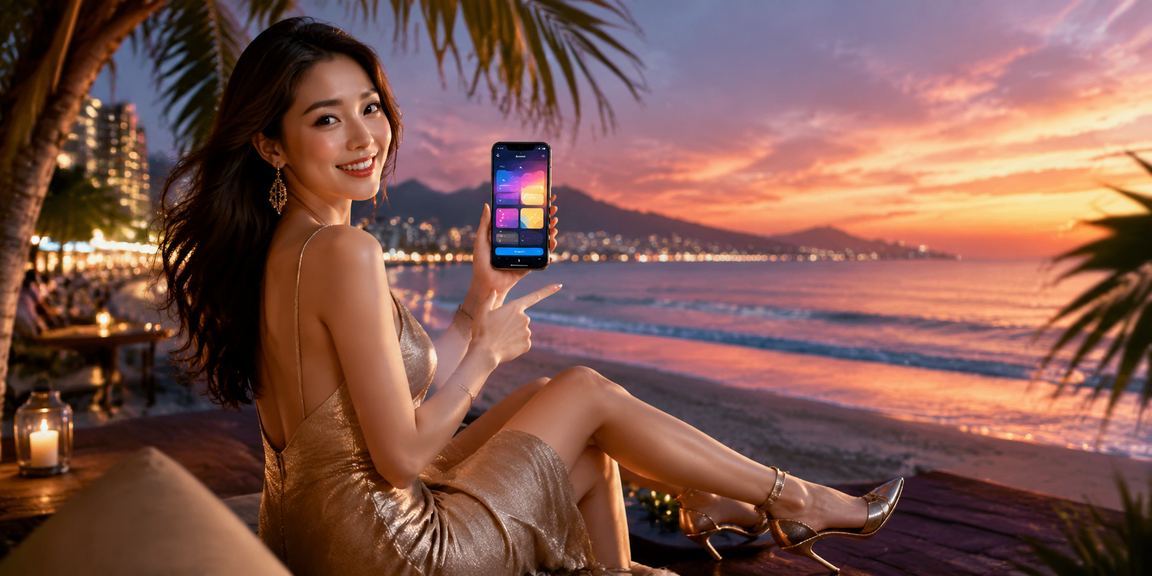 Giao diện ứng dụng 4handy trên bãi biển Đà Nẵng