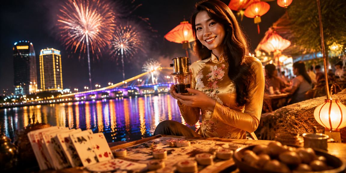 Không khí chơi bài tại Huế kết hợp văn hóa cà phê Việt Nam đặc trưng